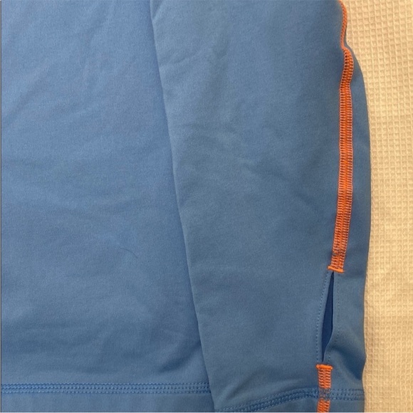 Nike Pro Dri-fit Women’s Half Zip Pullover Blue Orange Fleece Lined Size Large - Picture 8 of 12
